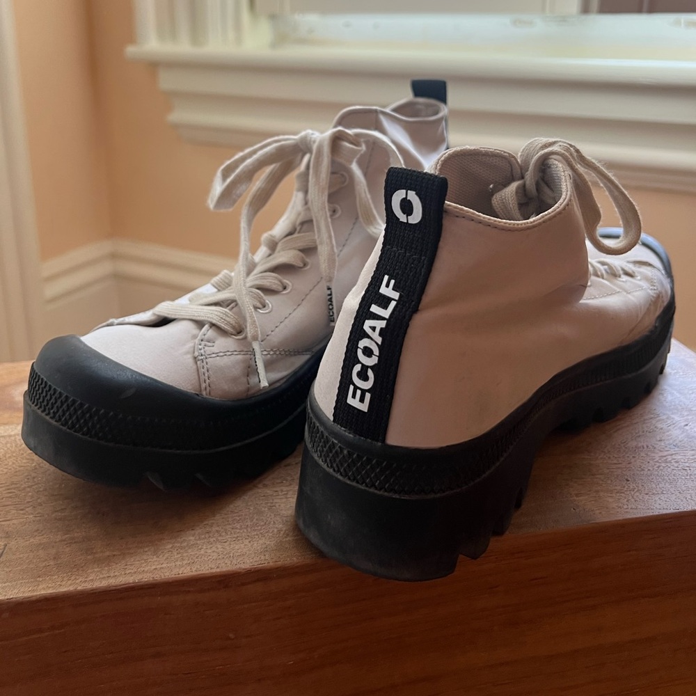 Ecocalf Canvas Boots/Sneakers in Cream/Black